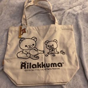 Rilakkuma canvas tote NWT